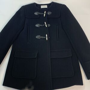 NWT SANDRO Women’s Makao Solid Black Wool-blend Latch Collarless Coat NWT